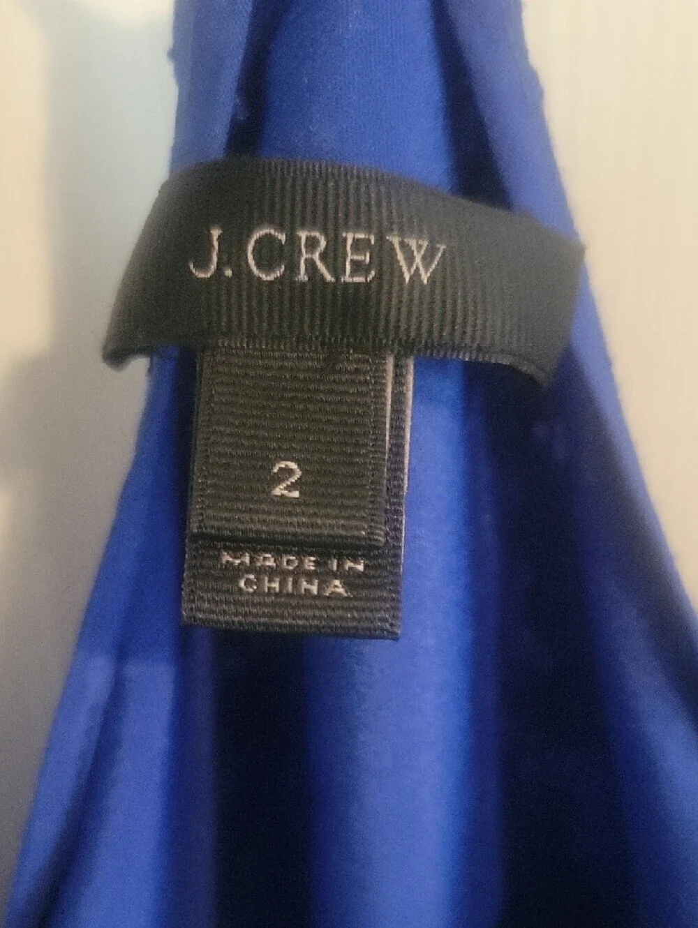 J. Crew Sz2 Cobalt Lace Overlay lined Camisole with Racerback cord strap